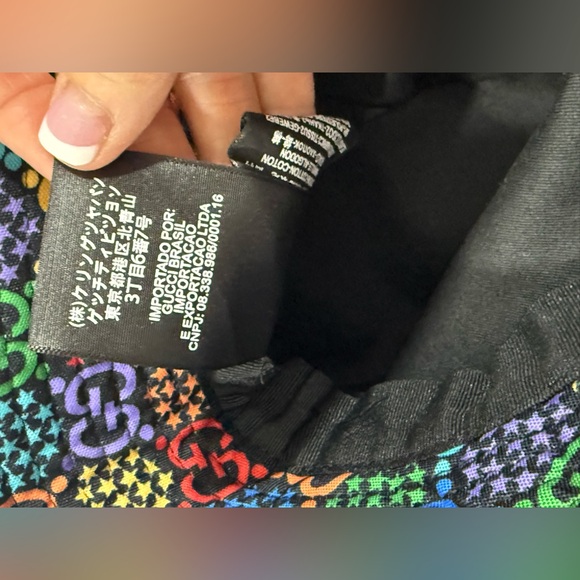 Gucci Multicolor GG Monogram Bucket Hat Rainbow Stars Made in Italy - Picture 9 of 11